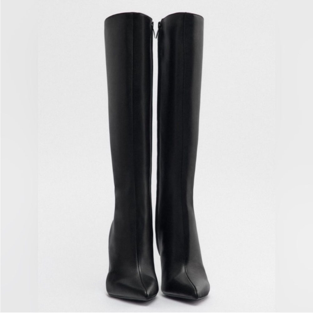 Zara leather boots